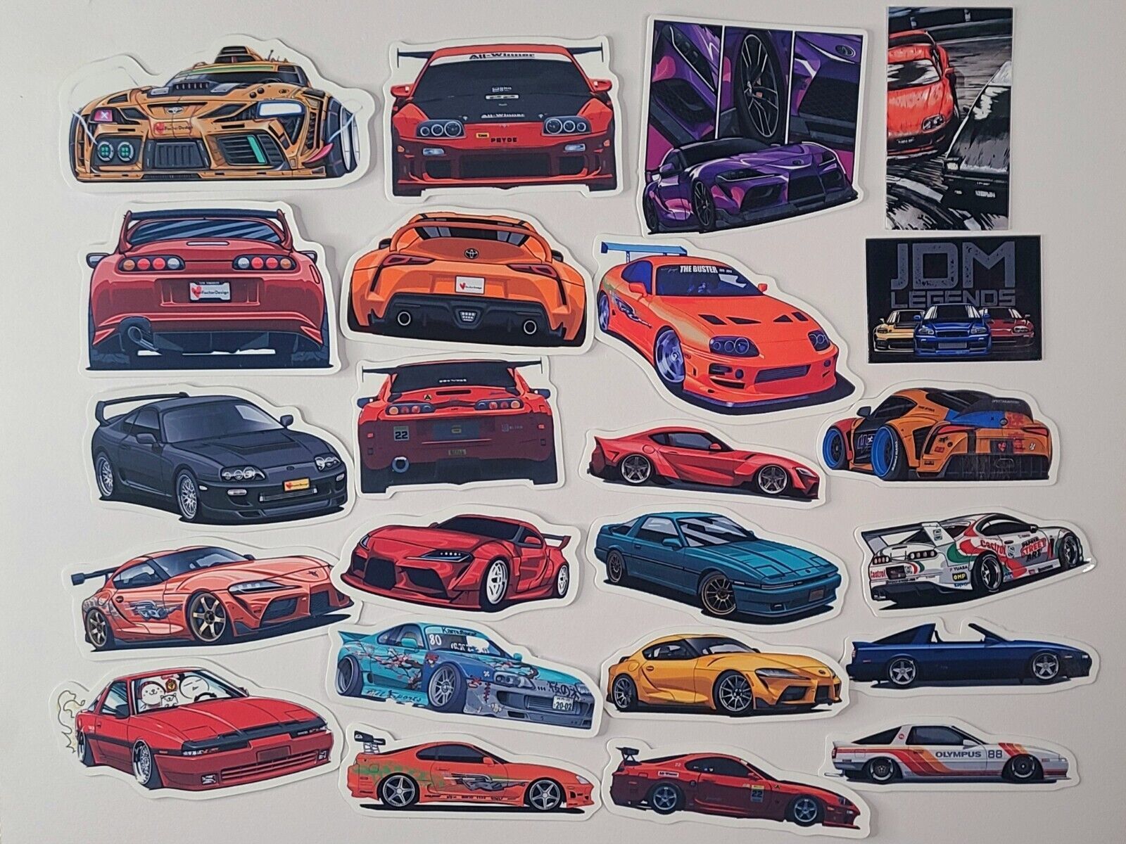 23pc Toyota MK3 MK4 MK5 Supra Vinyl Stickers for JDM drift legend fan ...