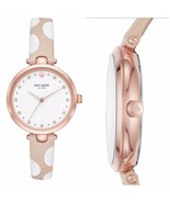 NWT Kate Spade New York Women Holland White Dot Leather Strap Watch KSW1... - $118.50