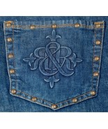 Rock &amp; Republic Womens Kasandra Studded Bootcut Jeans Blue Size 2 Studs ... - $14.88