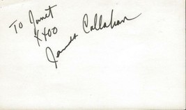 James Callahan Signed 3x5 Index Card Charles in Charge B