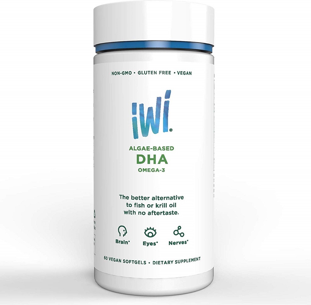 IWI Omega-3 Oil DHA - Doctor Recommended Algae Oil Soft Gel Capsules