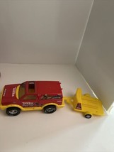 2002 Tonka Hasbro Racing Red Pickup Truck-with Trailer Boys Toy - $13.36