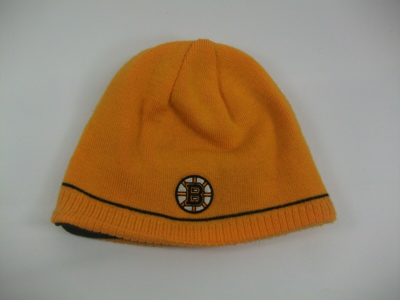 Boston Bruins NHL Winter Hat RBK Hockey Yellow Reebok Toque Beanie