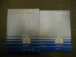 1990 Mitsubishi Sigma V6 Servicio Reparación Tienda Manual 2 Volume Set OEM Book - $30.78