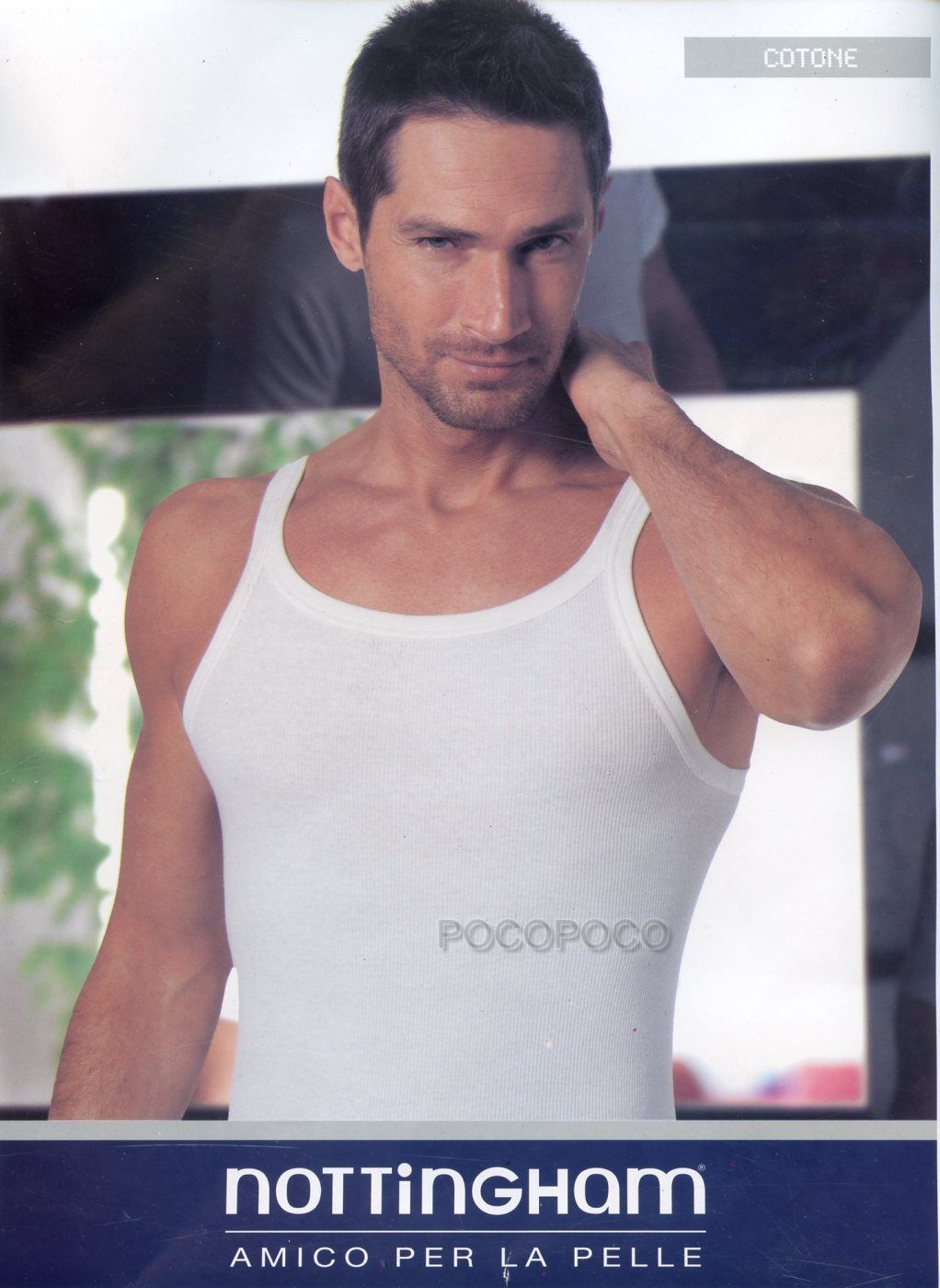 NOTTINGHAM 3 Pezzi Canottiera Uomo Spalla Stretta VS1500 In Cotone Costina Bianco 7 Xxl 105216438 - Foto 6