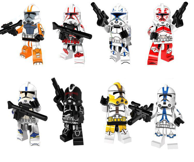 Star Wars Movies Episode Clone Troopers 8 Collectible Minifigures Army Set Lot