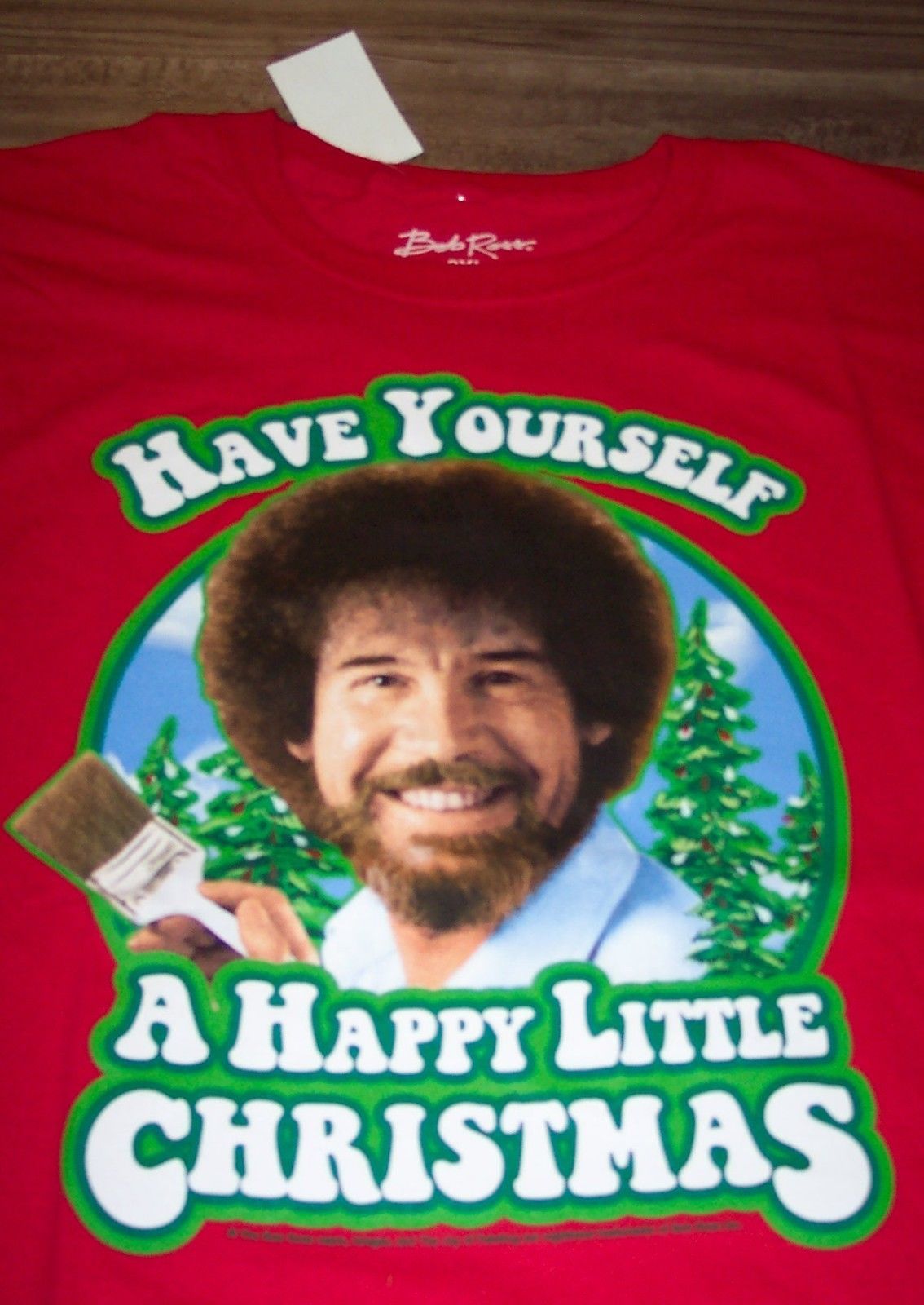 kohls bob ross christmas shirt