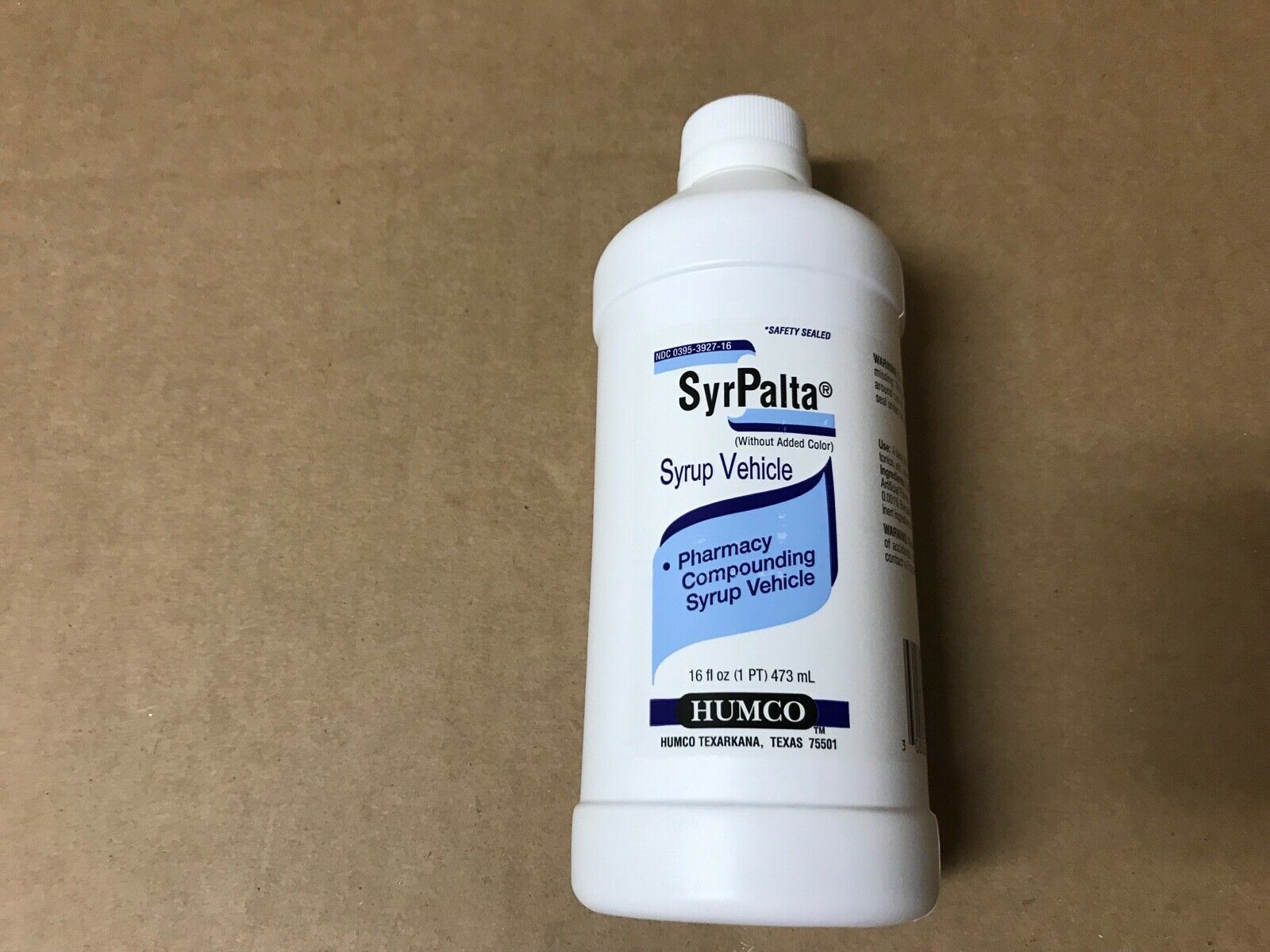 Humco SyrPalta Syrup Vehicle for Compounding Liquids, 16 oz EXP 09/19 Cough, Cold & Flu
