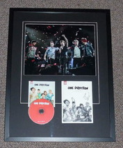 One Direction Group Signed Framed 19x25 Yearbook & CD Display JSA Harry Styles