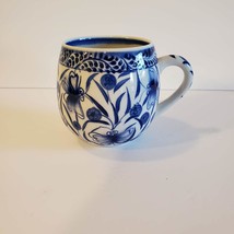 Large Blue and White Pottery Mug, artisan made in Vietnam, Ten Thousand Villages