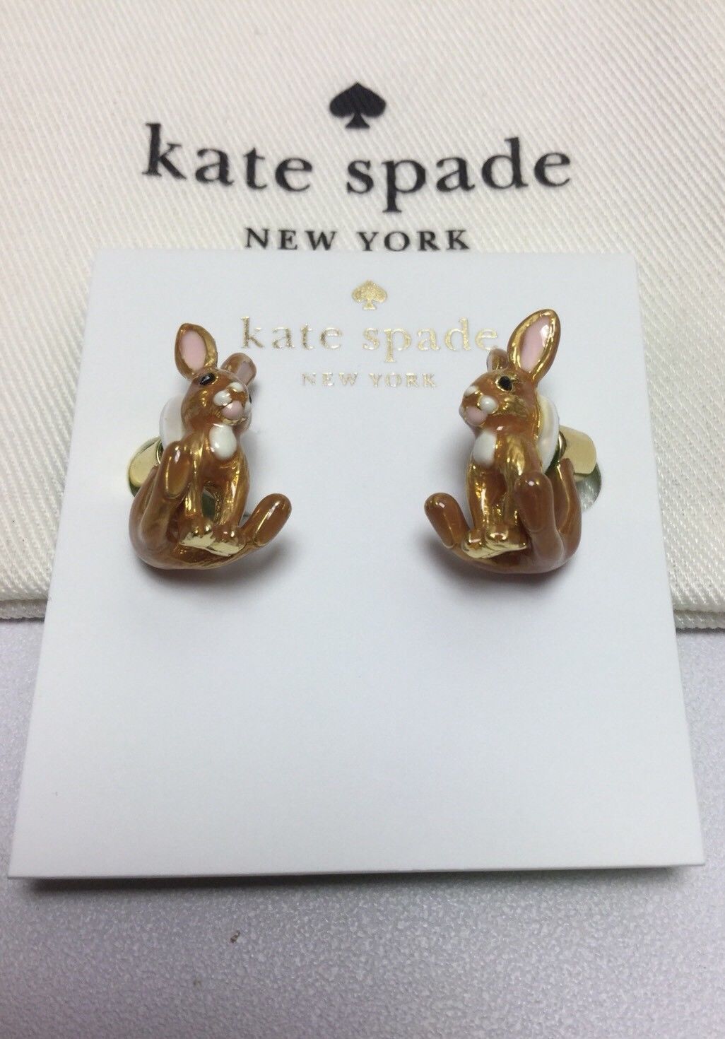 KATE SPADE 12K Gold Plated Bunny Rabbit 