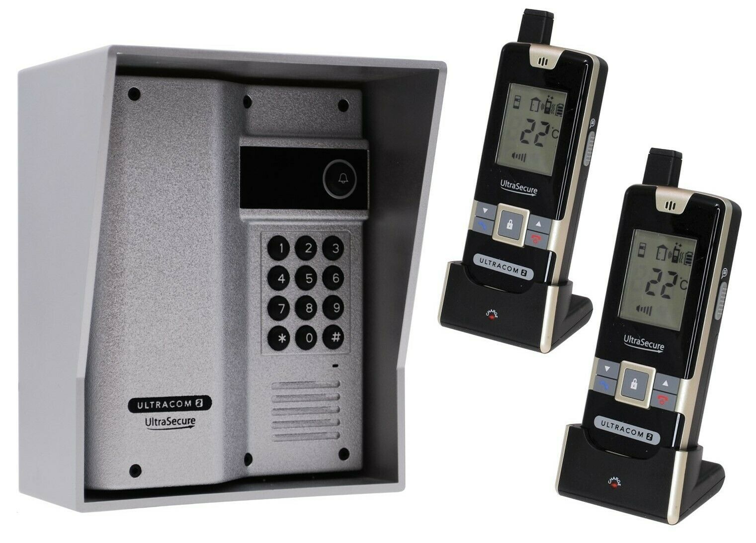 Long Range Wireless Gate with Keypad & 2 x Portable Handsets