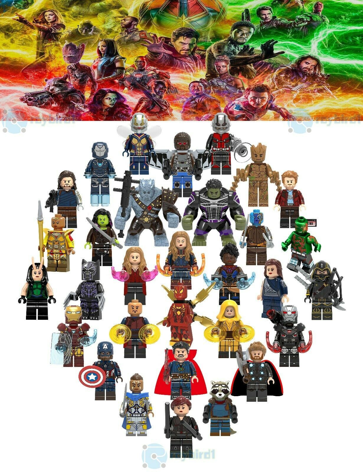 31Pcs Collection Marvel Avengers Endgame Superhero Army Iron Man Minifigures Toy