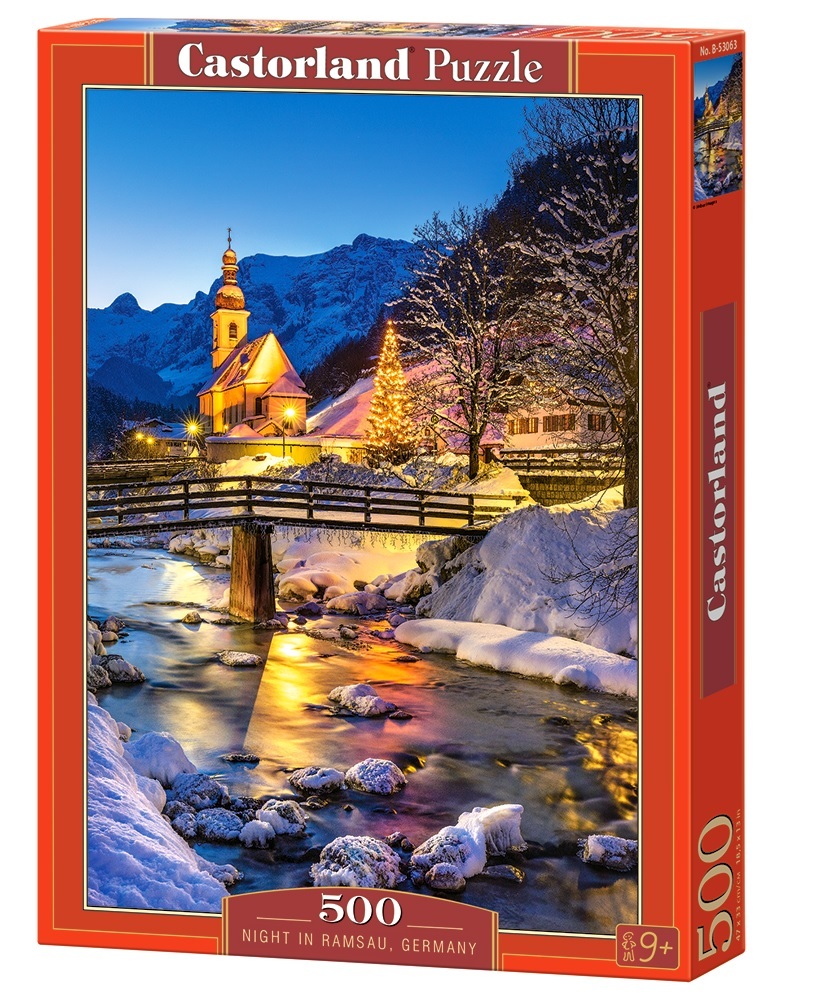 NEW Castorland Jigsaw Puzzle 500 Pieces Tiles "Night in Ramsau, Germany" Jigsaw