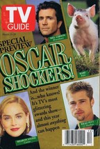 ORIGINAL Vintage TV Guide Mar 23 1996 No Label Brad Pitt 1st Cover