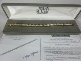 Nolan Miller Steppin Out Baguette Bracelet Gold Tone 7&quot; - $29.69