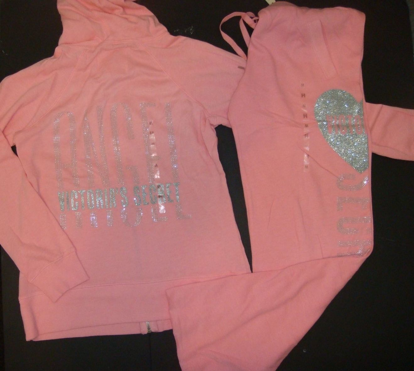 victoria's secret pink hoodie and sweatpants