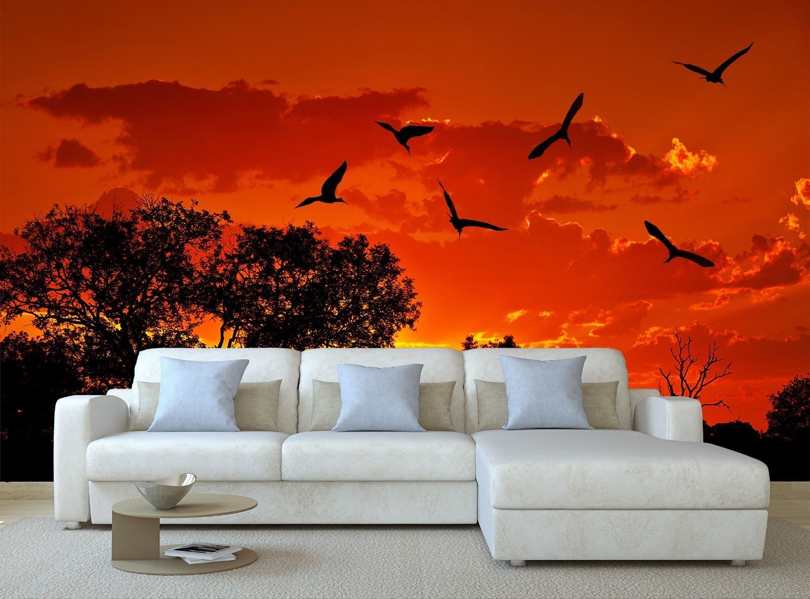 Landscape of Africa with warm su 3D Mural Photo Wallpaper ...