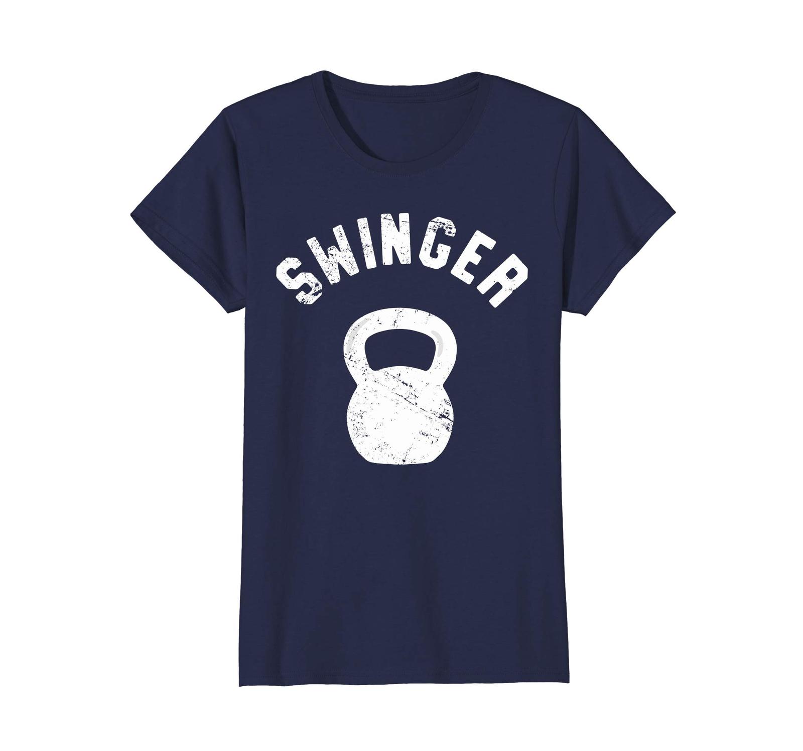New Tee Swinger Funny Kettlebell Workout Pun TShirt Wowen TShirts & Tank Tops