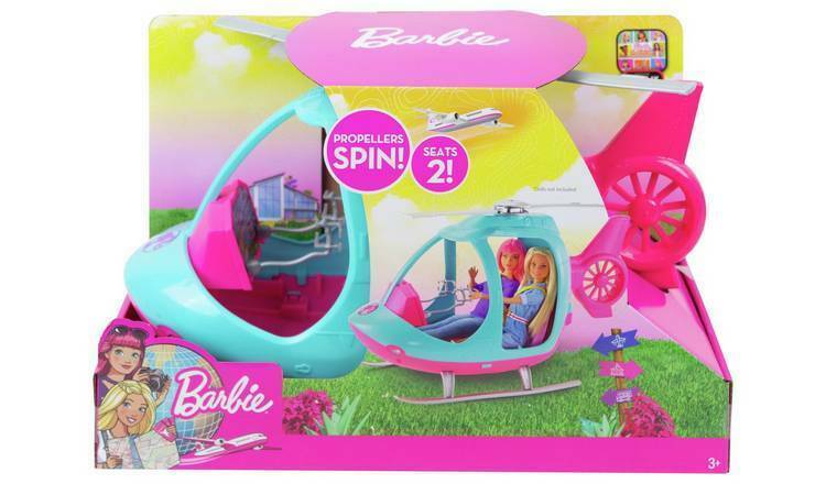 barbie car and helicopter