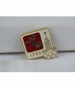 Vintage Summer Olympic Pin - Moscow 1980 Handball Event - Stamped Pin - $15.00