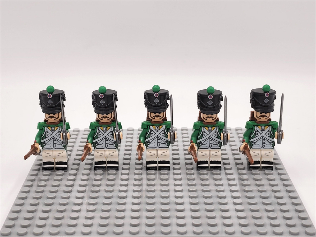 Napoleonic Wars Italian Light Infantry Soldiers 5 Custom Minifigures Toys