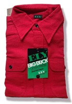 VTG NWT ELY 'BIG BUCK' Red WORK SHIRT!  Brand New NOS - LARGE