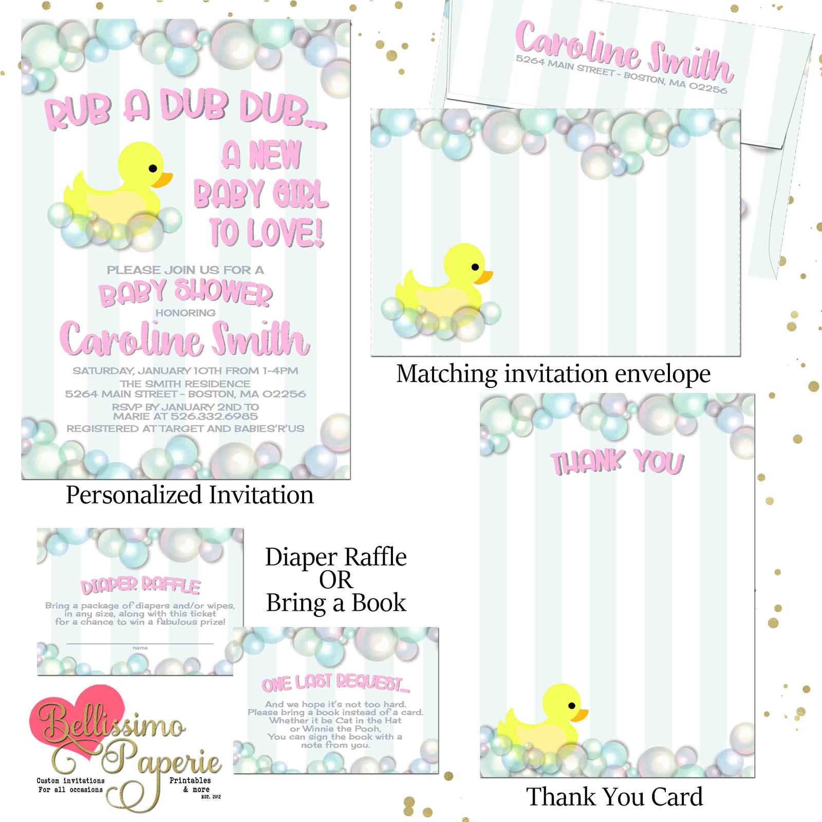 Duck Rubber Duck Bubbles Pink Baby Shower And Similar Items Rubber Duck Pink Listing Duck Rubber Duck Bubbles Pink Baby Shower Invitation Set Thank You Diaper Raffle