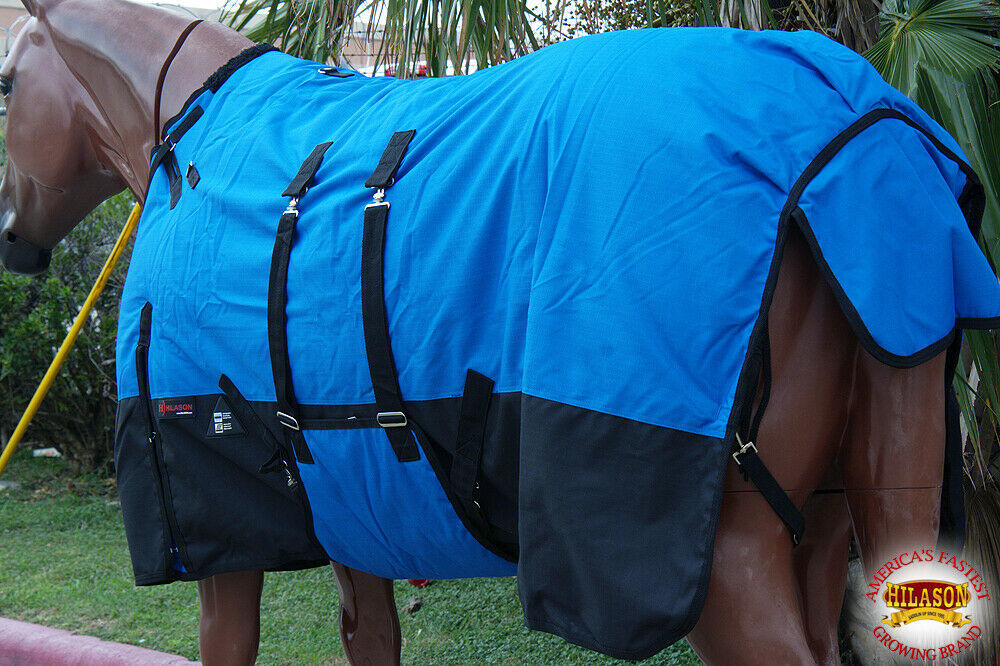 UL70 70" Hilason 1200D Winter Waterproof Poly Horse Blanket Belly
