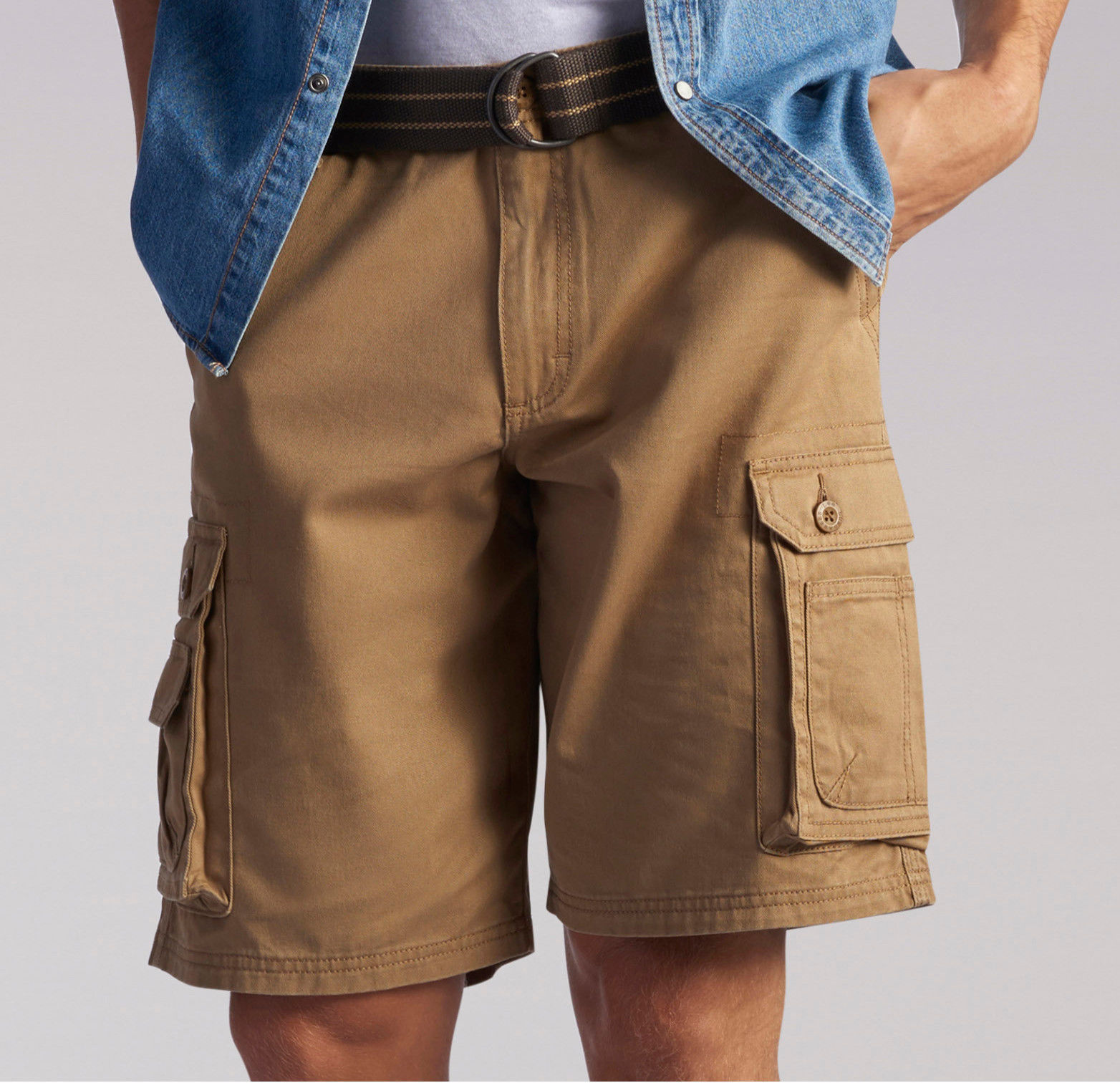 Mens Lee Dungaree Wyoming Cargo Shorts Pants Bourbon Big Tall 44, 46, 48, 50 Shorts