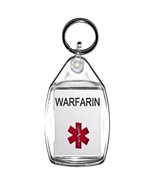 medical alert warfarin keyring handmade in uk - $2.70