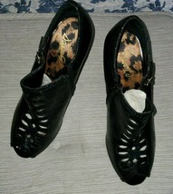 Sam Edelman  Leather Open Toe Bootie Heels 4 inch Black Size 8 - $29.70
