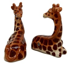 Zoo Safari Giraffe Lovers Ceramic Magnetic Salt Pepper Shakers Set #GFT02 - $32.17