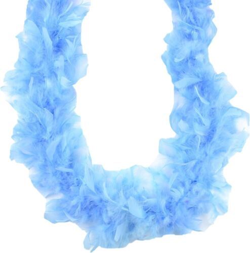Country Blue 45 gm 72 in 6 Ft Mardi Gras Chandelle Feather Boa