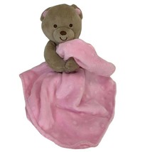 Carters Child of Mine Lovey Sweet Baby Blanket Pink Plush Brown Bear  14" - $18.00