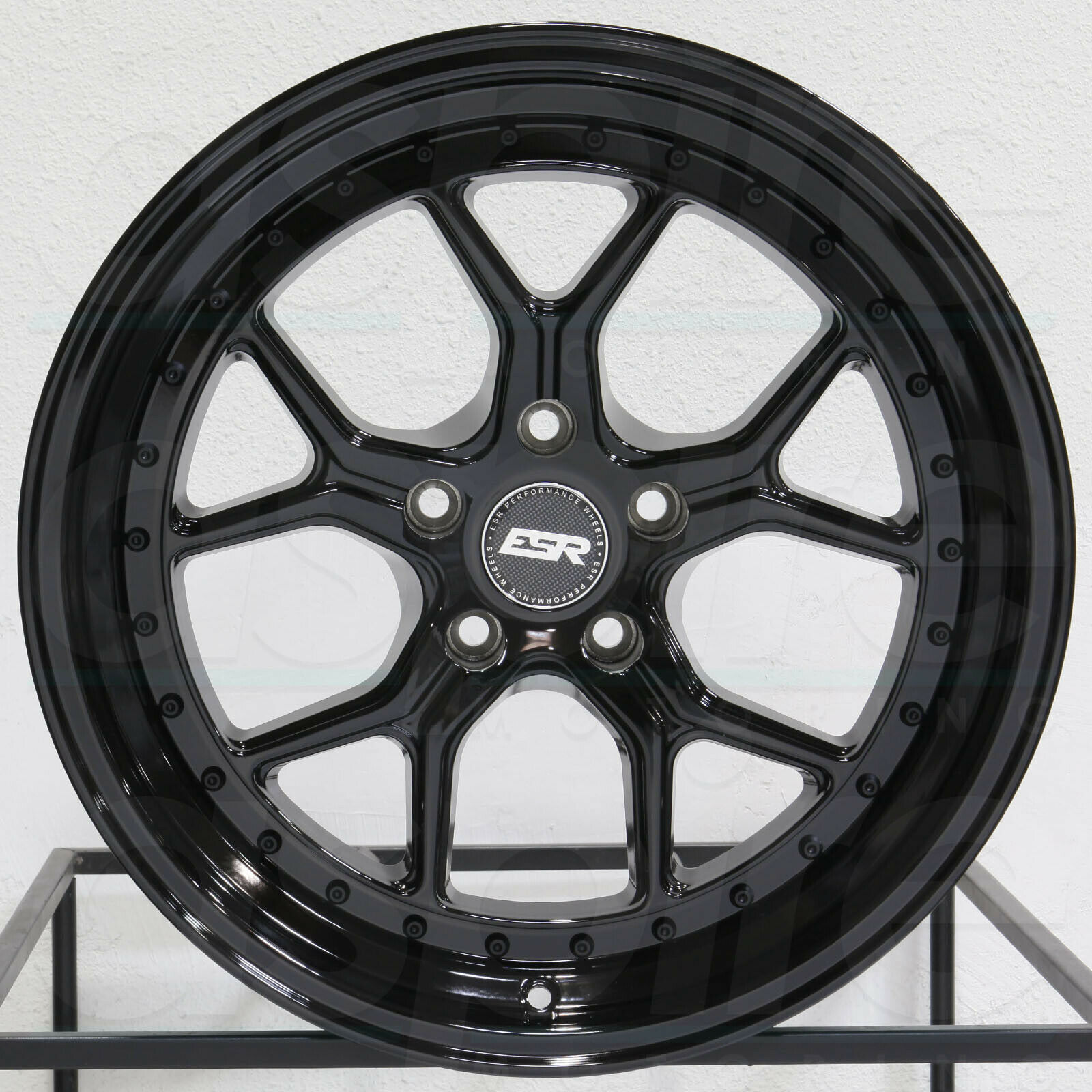 18x8.5 ESR CS02 CS2 5x112 Custom 30 Gloss Black Wheels Rims Set(4) Wheels