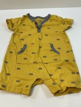 Child of Mine By Carter 3-6 mo Mustard and Gray Romper with Pockets - $4.00