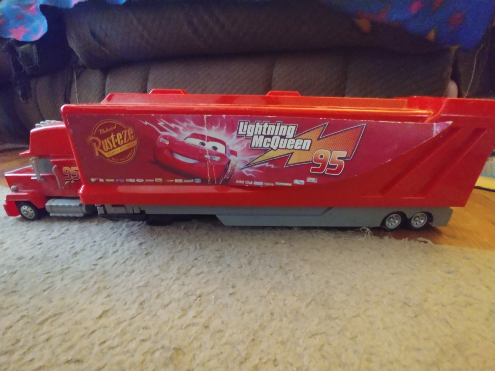 Disney Pixar Cars Mack Truck Playset Hauler Lorry.Race Track on the Go ...