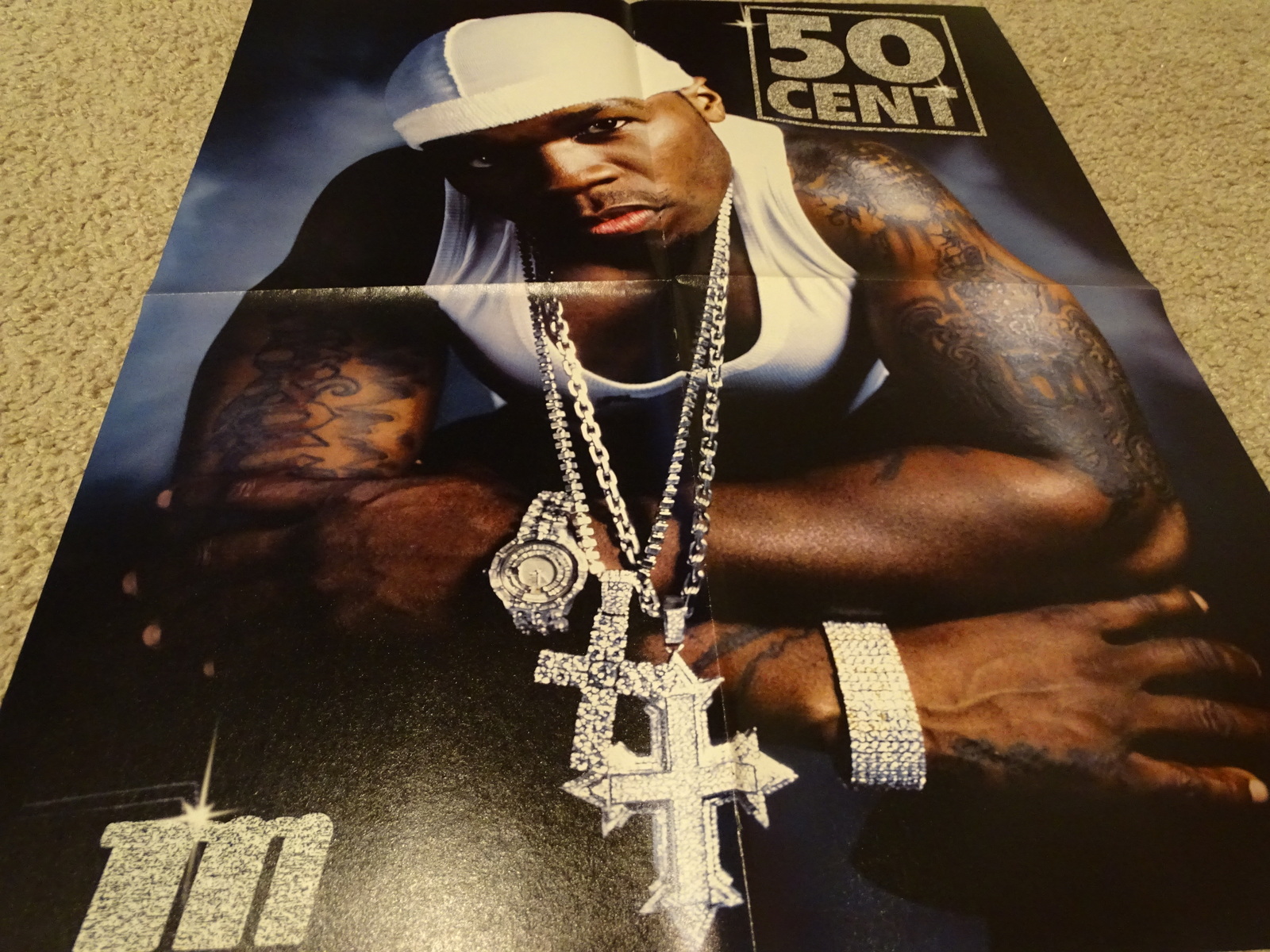 50 cent cross necklace