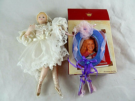  Ballerina Ornament 7.5" Collectible + Photo Holder Hallmark keepsake in box - $16.82