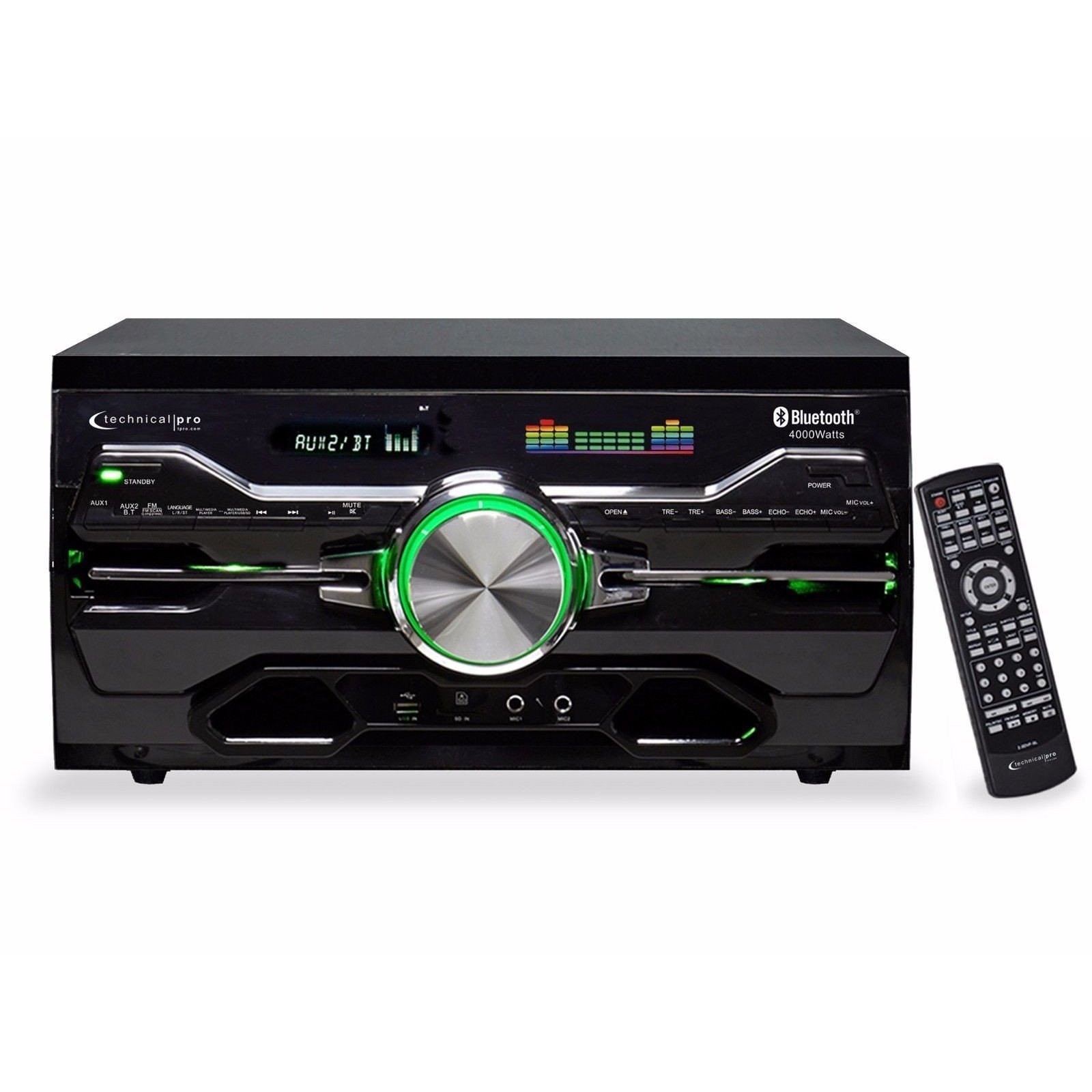 Pro Bluetooth DVD Receiver KARAOKE AMPLIFIER 4000 WATTS PEAK POWER MP3G
