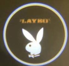2x PCs  PLAYBOY Logo Wireless Car Door Welcome Laser Projector Shadow LED Light  - $23.50