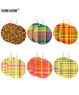 SOMESOOR Mixed 6 Package British Style Plaid Fabric Wooden Both Sides Pr... - $25.00