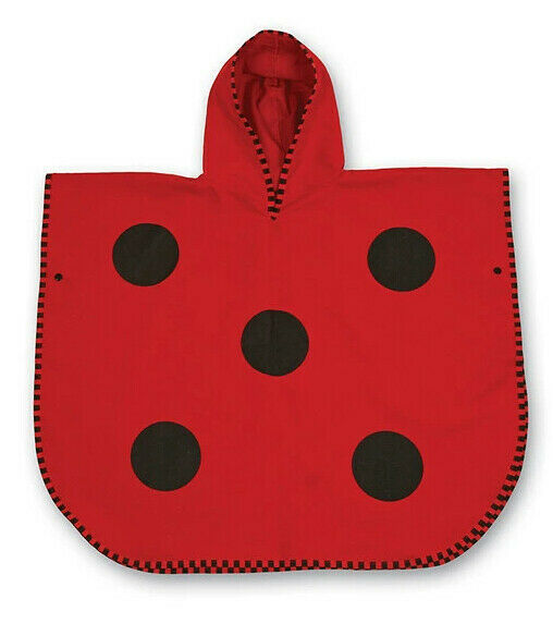 Little Life Kids L12510 Ladybird Poncho Towel Red