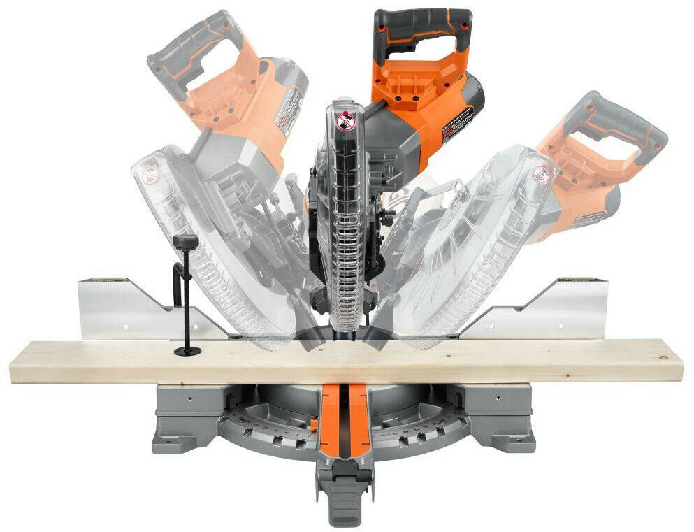 RIDGID Miter Saw 12 in. 15 Amp Sliding Compound Dual Bevel Electric