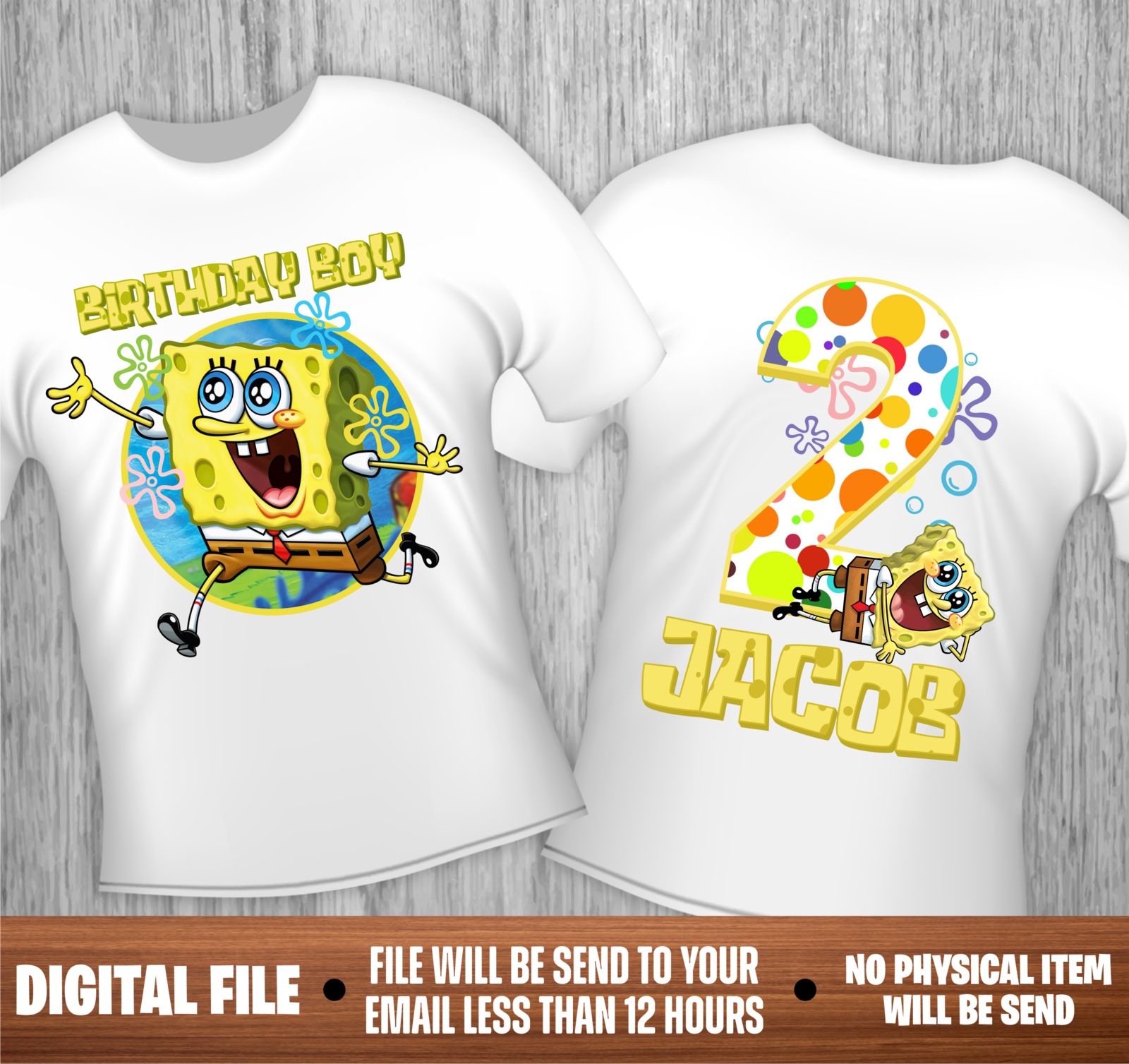 Spongebob Shirt, Personalized Spongebob Shirt, Spongebob Birthday Shirt ...