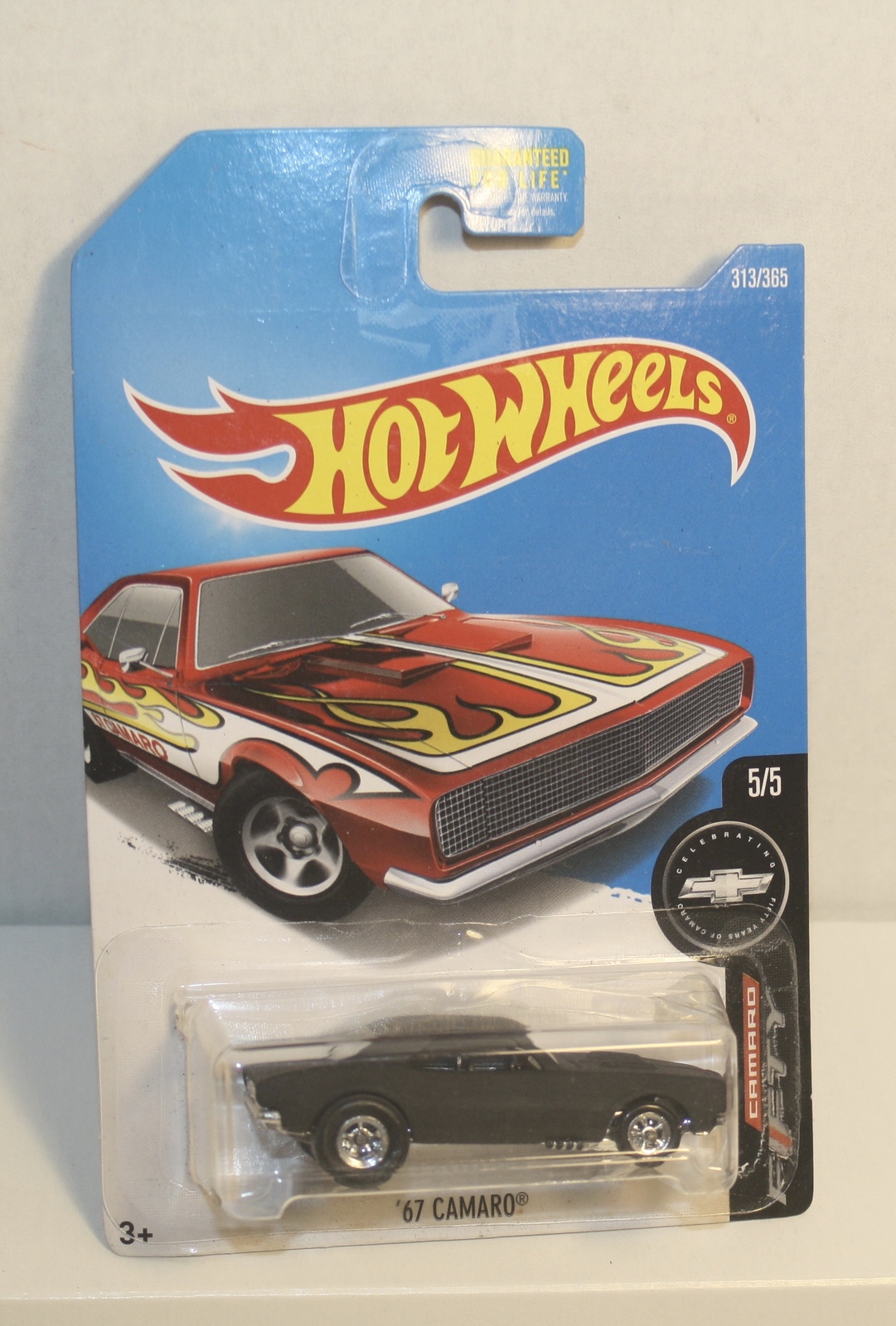 2017 Hot Wheels Custom Flat Black 67 Camaro With Real Riders Contemporary Manufacture