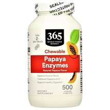365 Whole Foods Market Papaya Enzymes -non-probiotic- 500 Chewable Vegan Tablets - $39.89