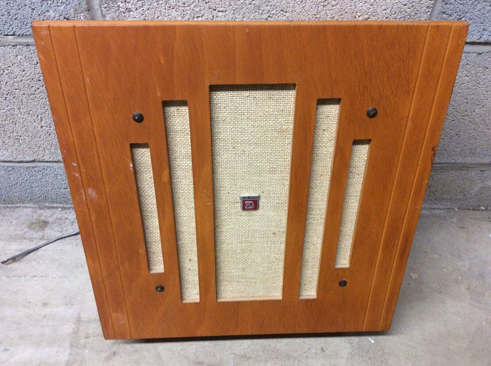 Lg Vtg DuKane PA Wood Wall Speaker 12” GE Long Range Speaker