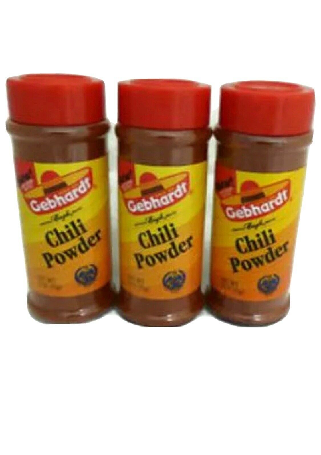 Gebhardt CHILI POWDER 3 oz Lot of 3 Gebhardt's Mexican Cooking Spice